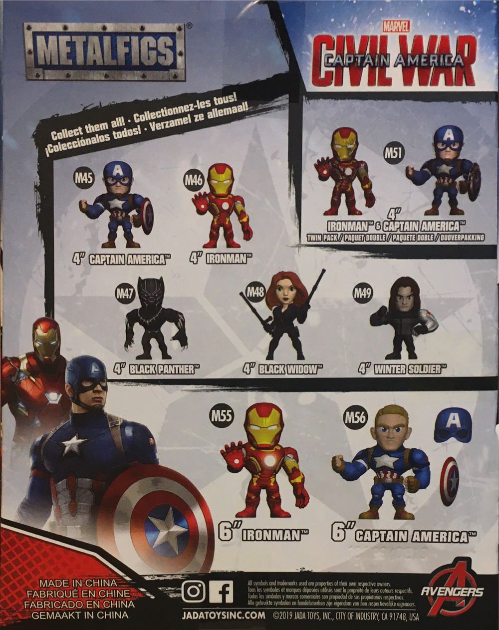 Marvel Metalfigs Civil War M46: Iron Man - Jada Toys (Captain America Civil War) action figure collectible [Barcode 801310975572] - Main Image 2