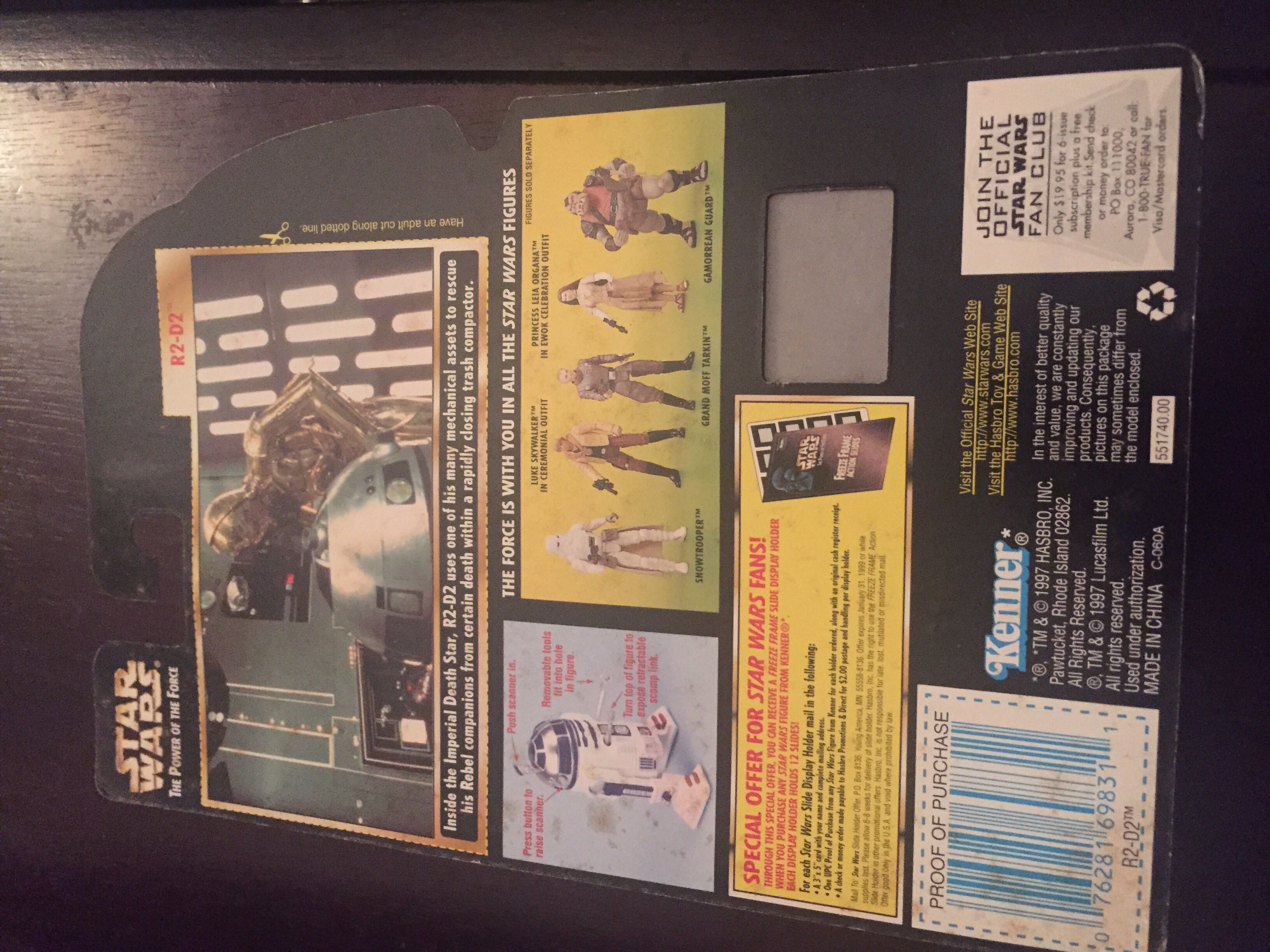 R2-D2 - Hasbro / Kenner (Freeze Frame Action Slide) action figure collectible [Barcode 076281698311] - Main Image 2