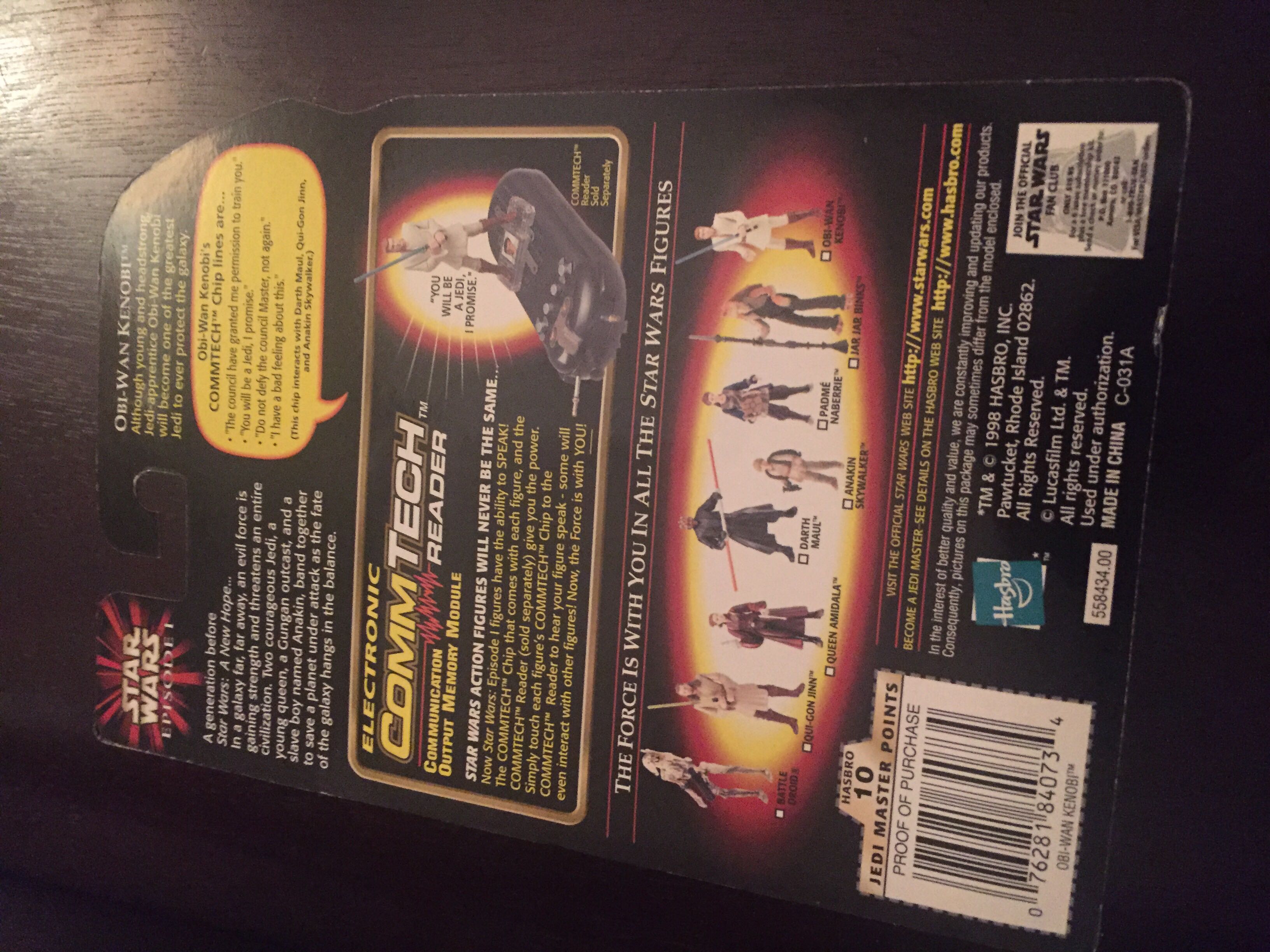 Obi-Wan Kenobi (Jedi Duel) - Hasbro (Episode 1 (commtech Chip)) action figure collectible [Barcode 076281840734] - Main Image 2