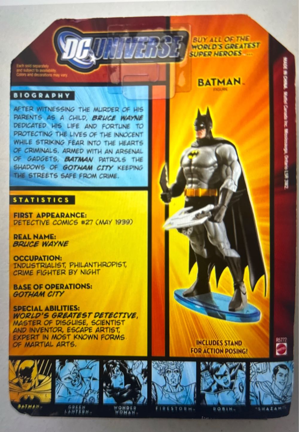 DCUC World’s Greatest Super Heroes Batman - Mattel (DC Universe Classics) action figure collectible [Barcode 027084831184] - Main Image 2