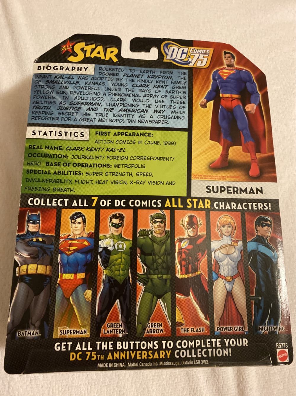 Superman™ - Mattel (DC Universe™ Classics: DC Comics 75 Years of Super Power) action figure collectible [Barcode 027084831191] - Main Image 2