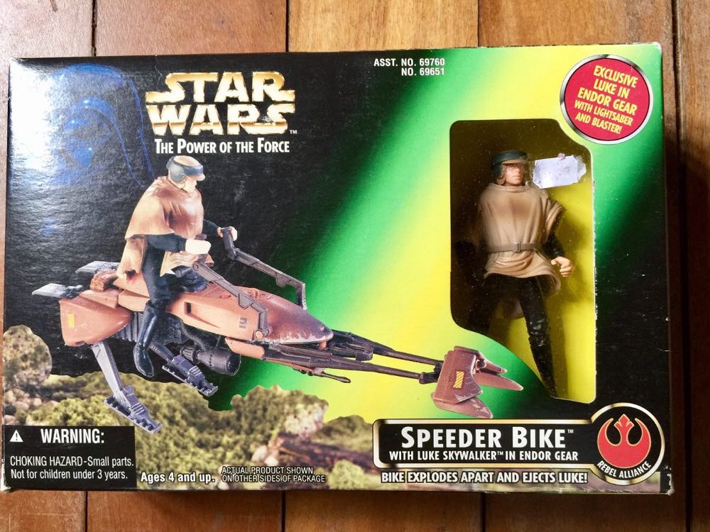 Speeder Bike w/ Luke Skywalker (Endor) - Hasbro (Star Wars: Episode VI - Return Of The Jedi) action figure collectible [Barcode 076281696515] - Main Image 2