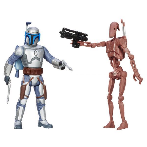 BATTLE DROID & JANGO FETT - Hasbro (Star Wars Mission Series) action figure collectible [Barcode 653569881582] - Main Image 2