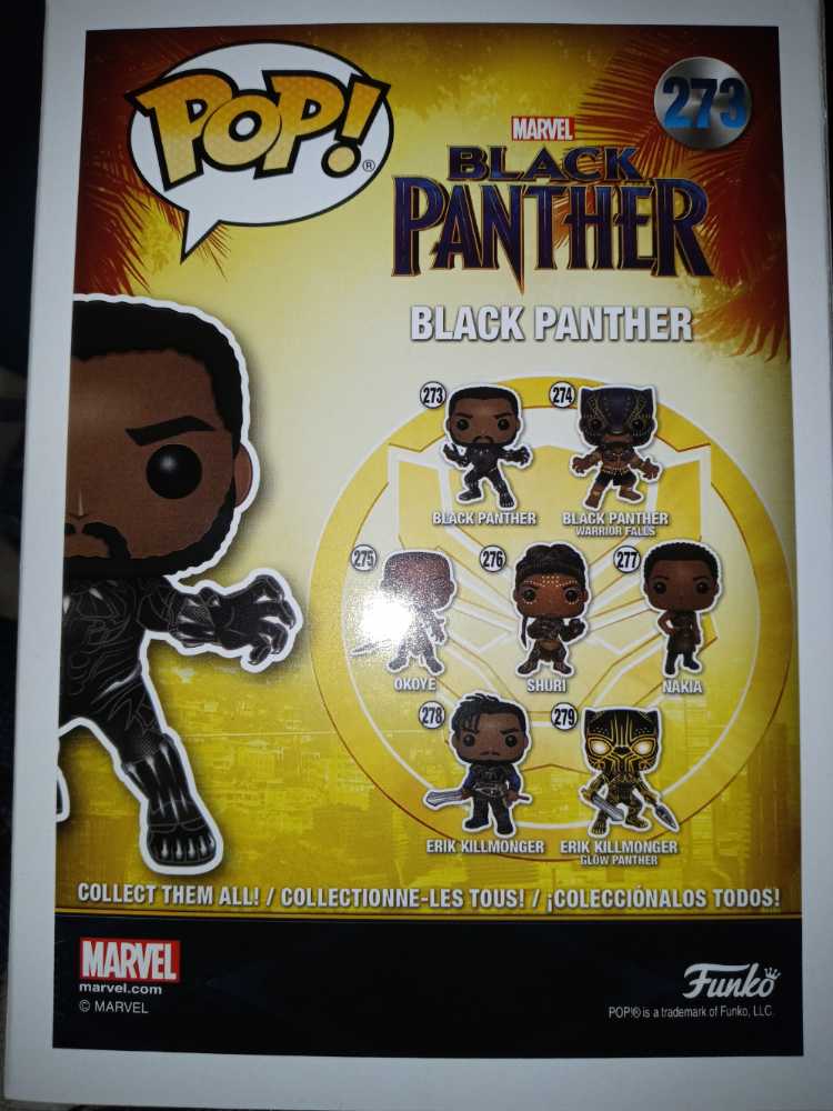 Funko Marvel #273  Black Panther Unmasked - Funko (Black Panther) (Black Panther) action figure collectible [Barcode 889698231299] - Main Image 2