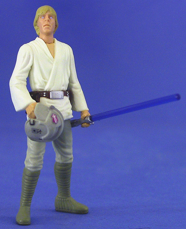 Luke Skywalker And Blast Shield Helmet - Hasbo / Kenner (6. POTF 2 Green Cards) action figure collectible [Barcode 076281698816] - Main Image 3