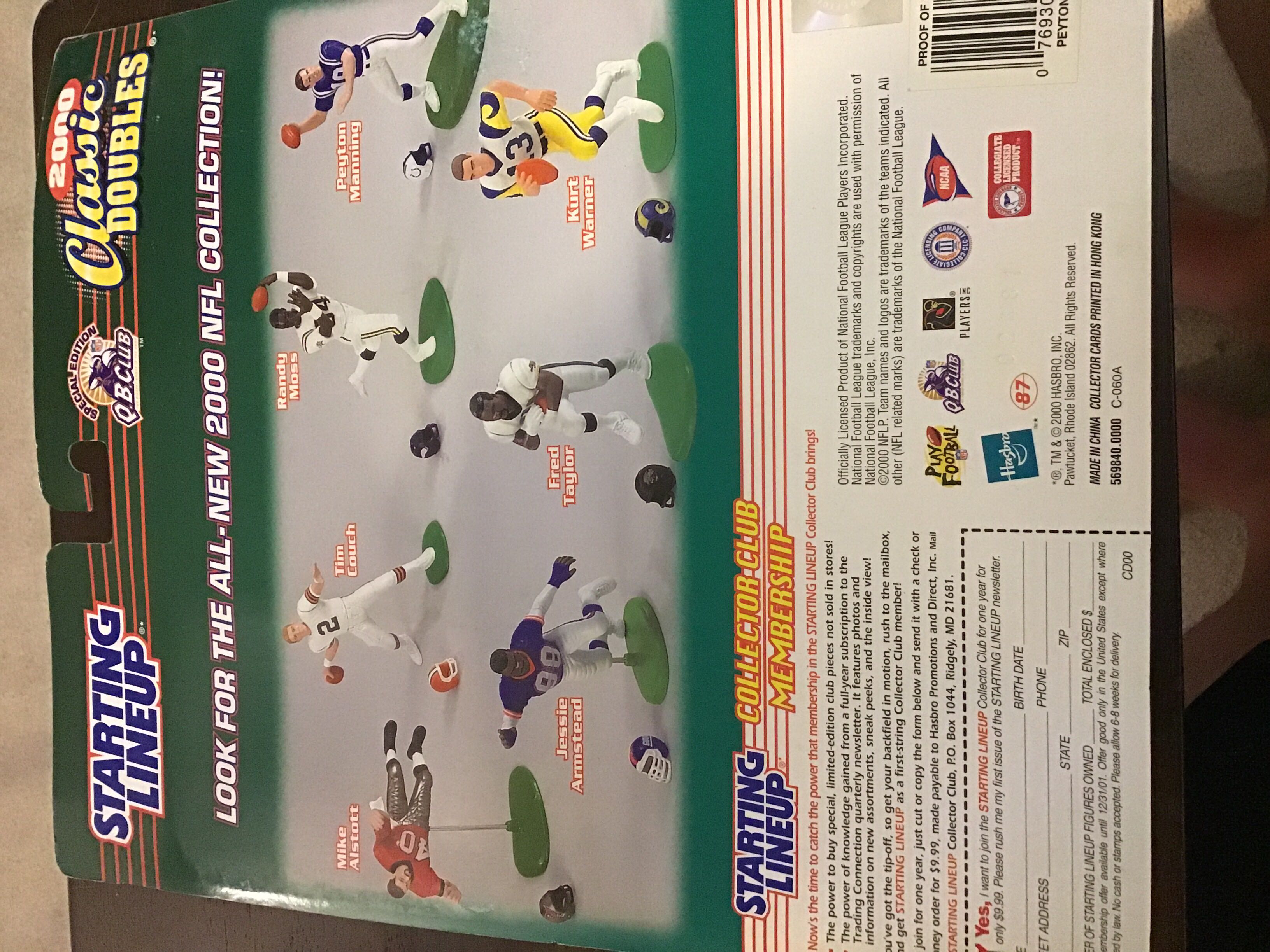 Peyton Manning - Hasbro (Starting Lineup Classic Doubles) action figure collectible [Barcode 076930729533] - Main Image 2