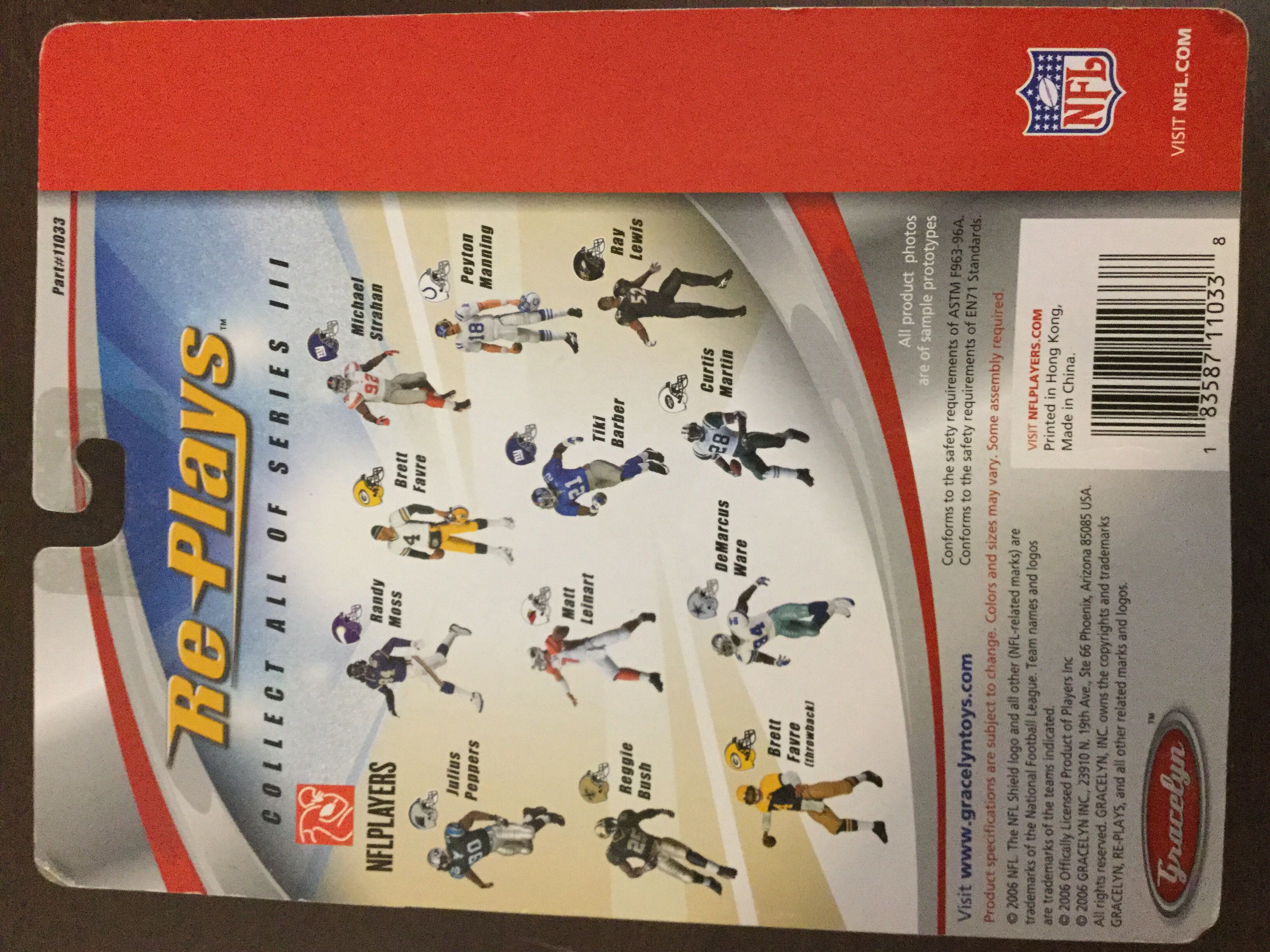 Tiki Barber - Gracelyn Toys (NFL Re-Plays) action figure collectible [Barcode 183587110338] - Main Image 2