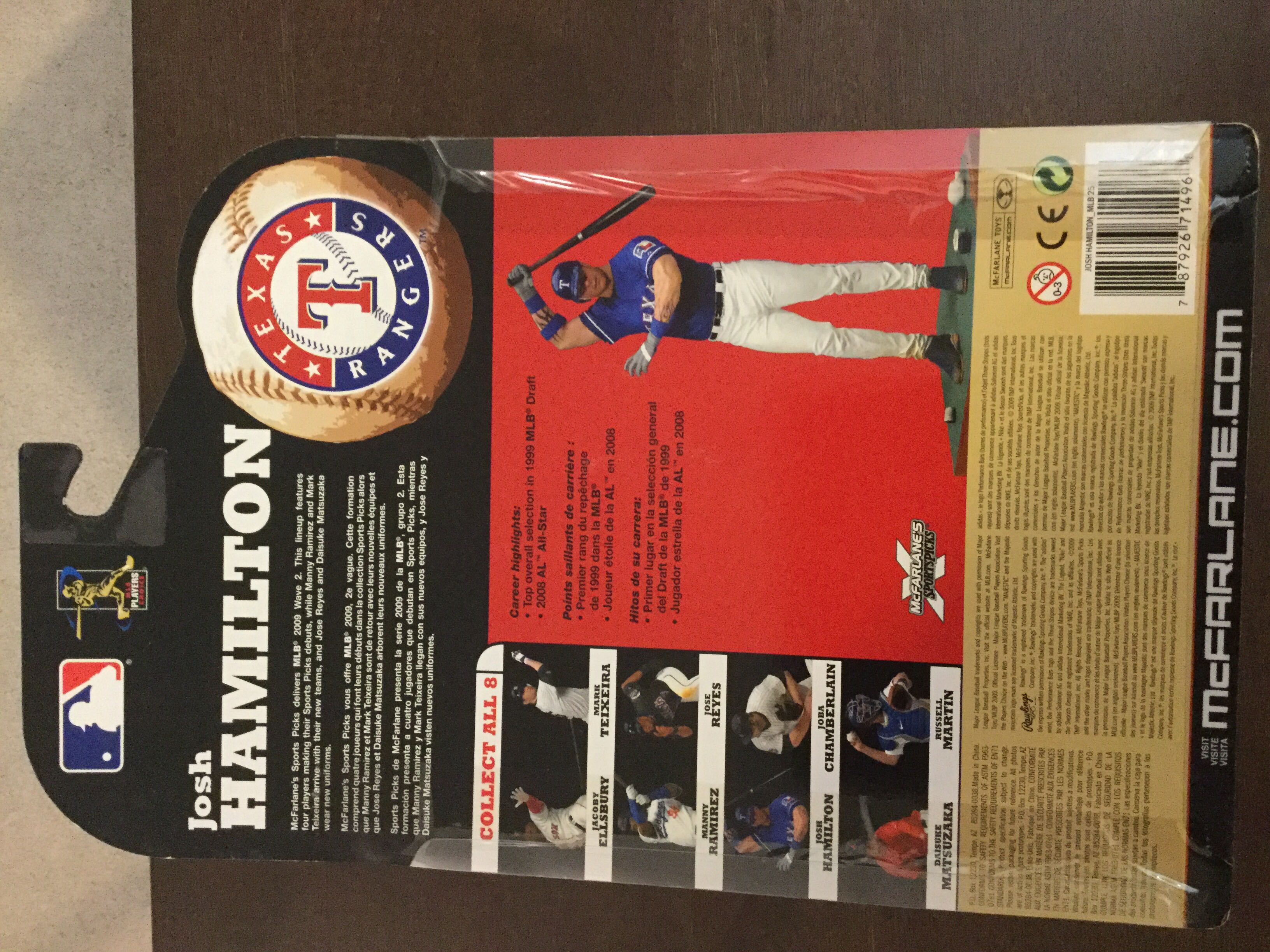 Josh Hamilton  - McFarlane Toys (Mlb Series 25) action figure collectible [Barcode 787926714968] - Main Image 2