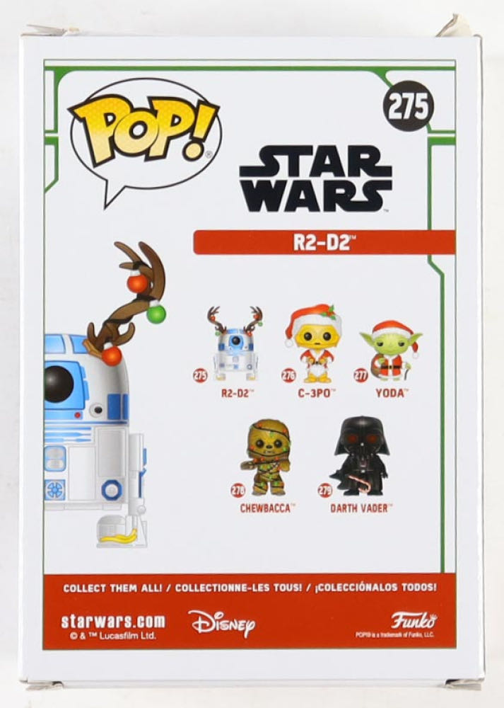 Funko POP! Holiday R2-D2 (#275) - Disney (Star Wars Christmas Decorations) action figure collectible [Barcode 889698338912] - Main Image 2