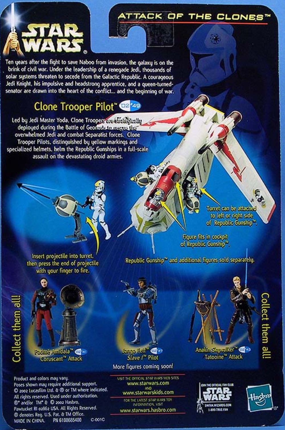 Clone Trooper Republic Gunship Pilot - Hasbro (Star Wars - Saga) action figure collectible [Barcode 076930849118] - Main Image 2