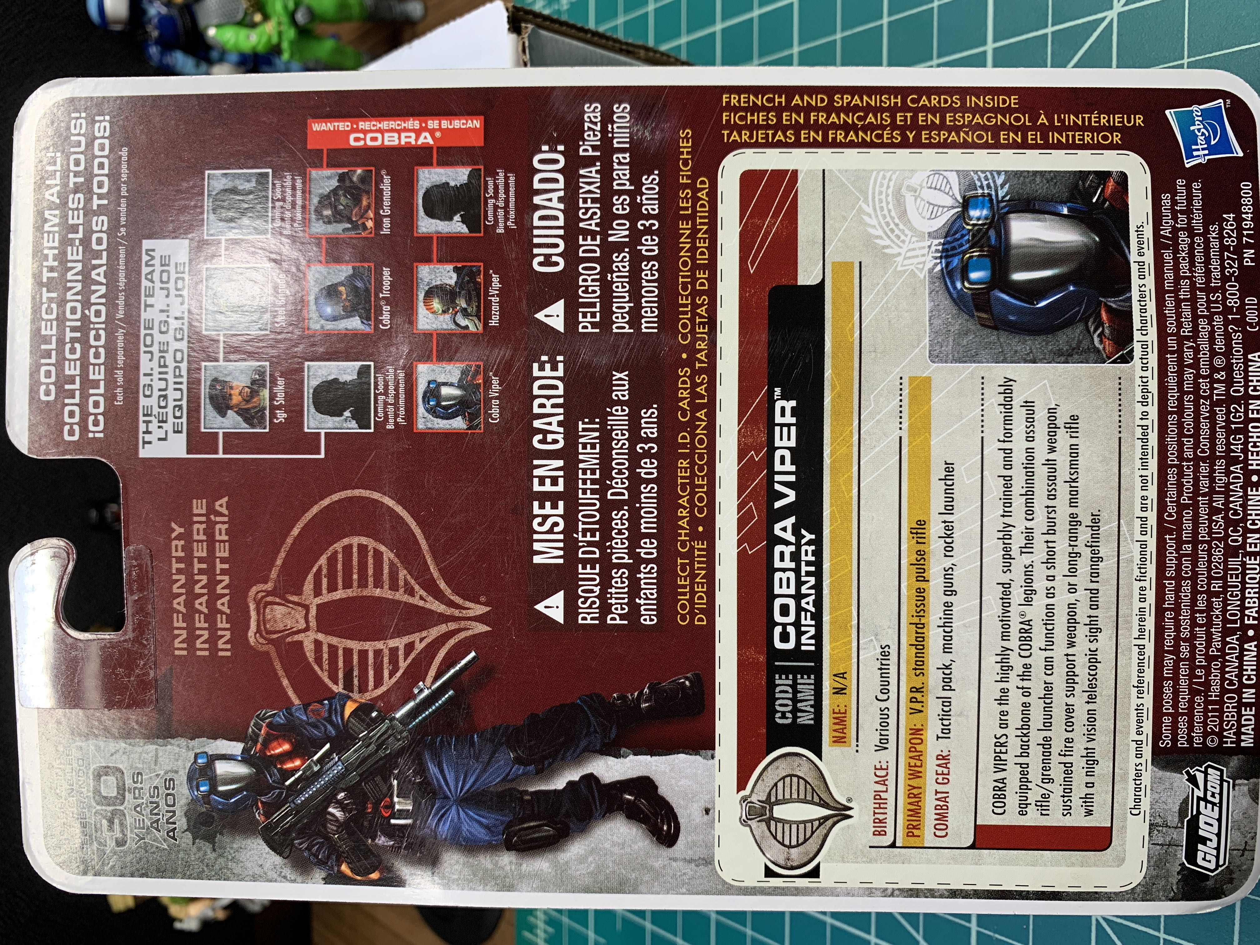 Cobra Viper V28 - Hasbro (GI Joe 30th) action figure collectible [Barcode 653569681311] - Main Image 2