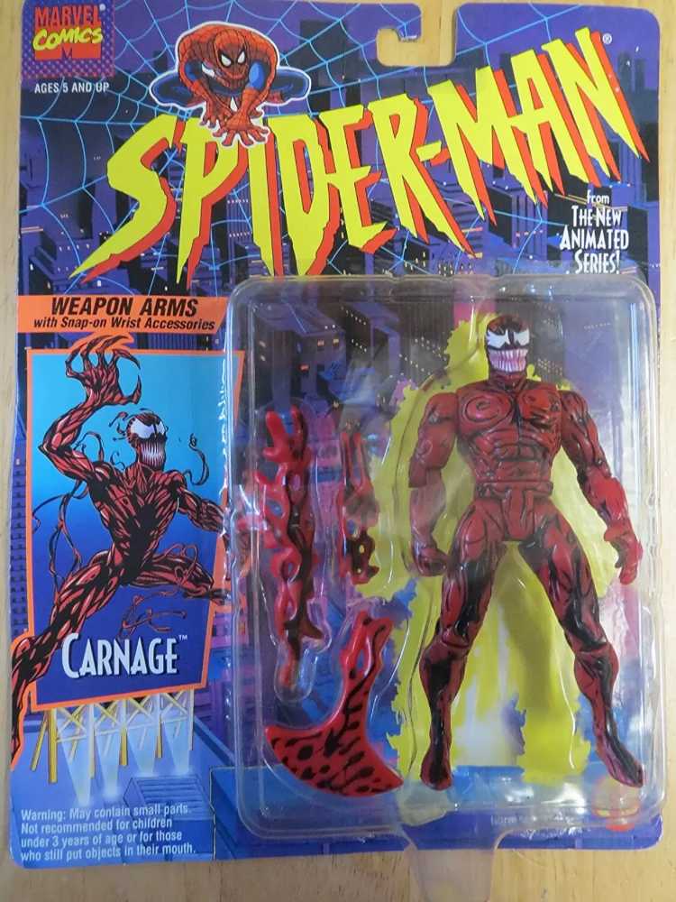 Carnage (Spider-Man Animated) - Toybiz (Marvel: Toybiz: Spider-man) action figure collectible [Barcode 035112471059] - Main Image 3