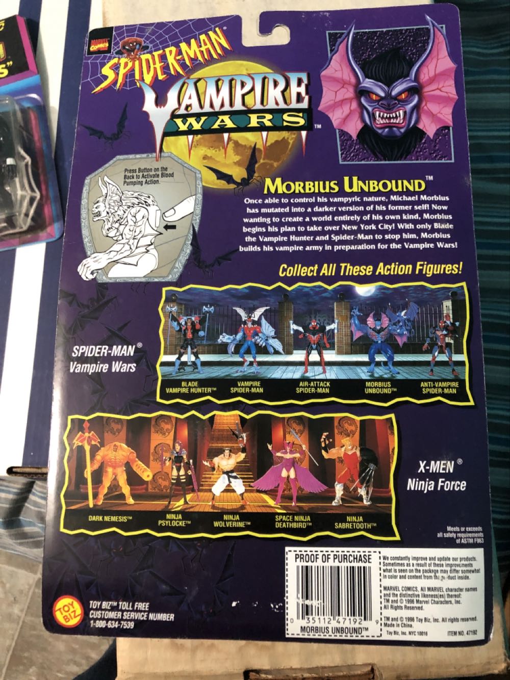 Toybiz Spider-man Animated Vampire Wars Morbius - Toy Biz (Spider-Man: Vampire Wars) action figure collectible [Barcode 035112471929] - Main Image 2