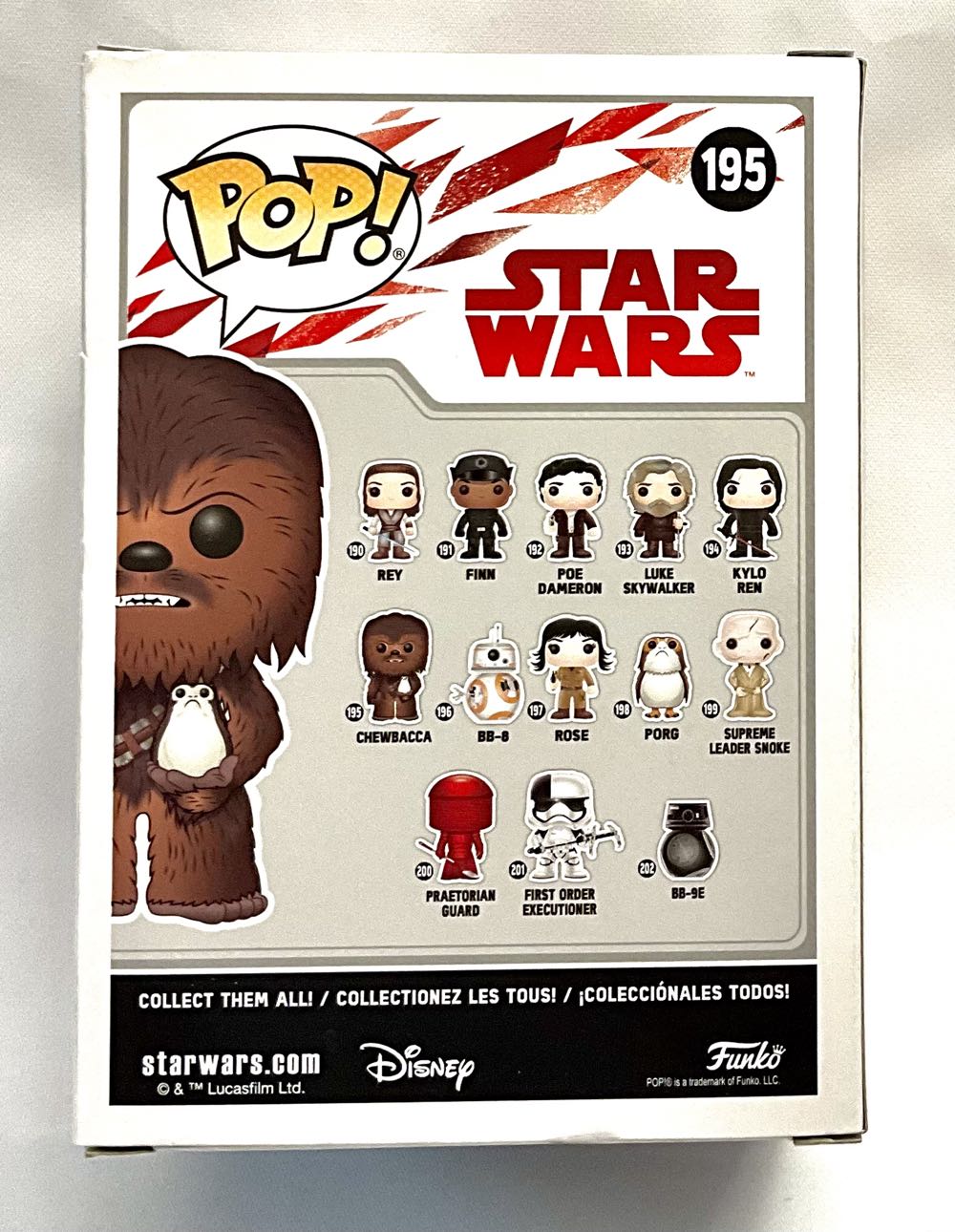 Chewbacca (with Porg)  (Funko Pop Disney) action figure collectible [Barcode 889698147484] - Main Image 2