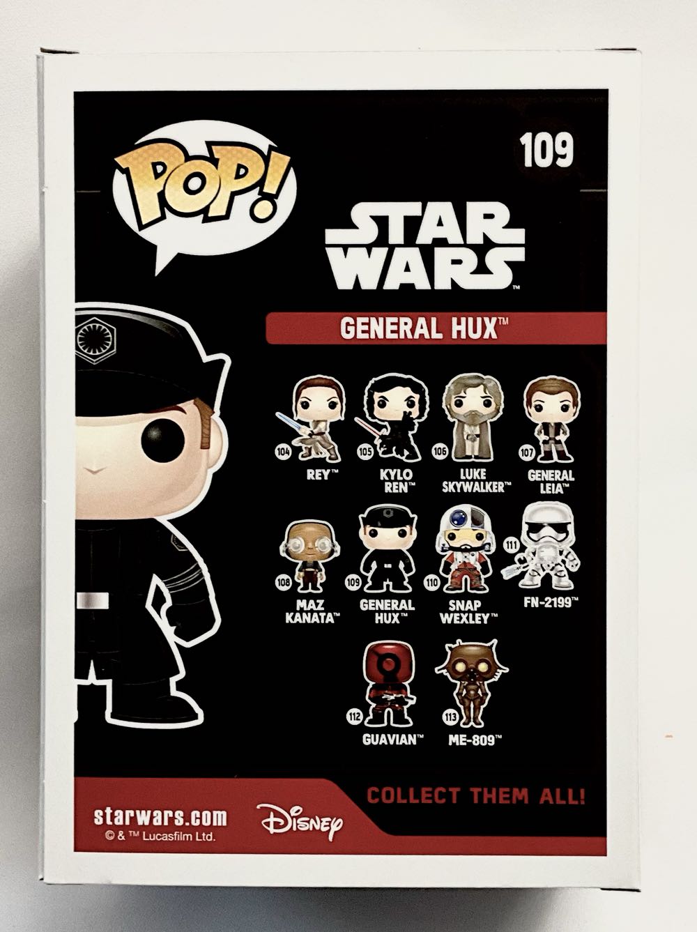 #109 General Hux  (Funko Pop!) action figure collectible [Barcode 849803096168] - Main Image 2