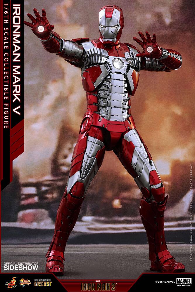 Iron Man Mark 5 V - Hot Toys (Iron Man 2) action figure collectible - Main Image 1