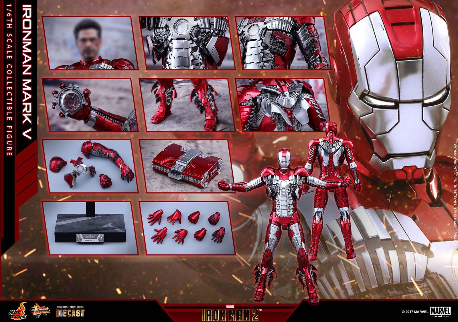 Iron Man Mark 5 V - Hot Toys (Iron Man 2) action figure collectible - Main Image 4