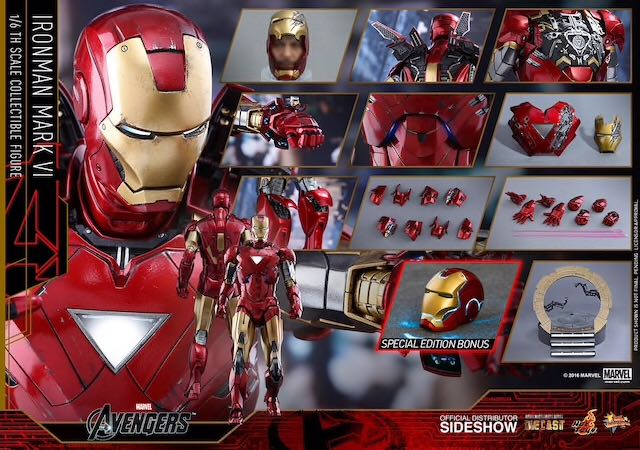 Iron Man Mark 6 VI - Hot Toys (Avengers Assemble) action figure collectible - Main Image 4