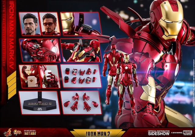 Iron Man Mark 4 IV - Hot Toys (Iron Man 2) action figure collectible - Main Image 4