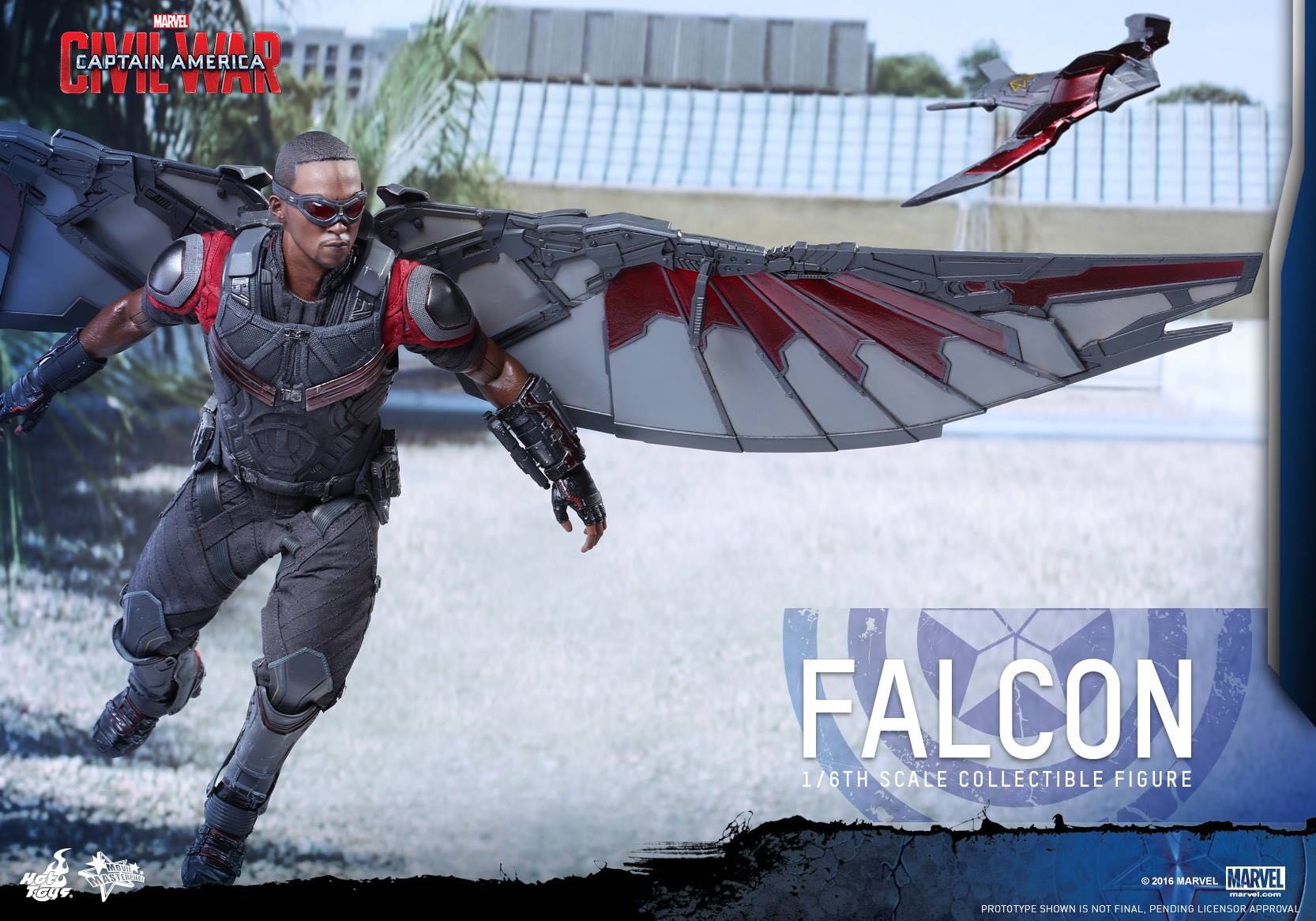 Falcon - Hot Toys (Captain America Civil War) action figure collectible - Main Image 2