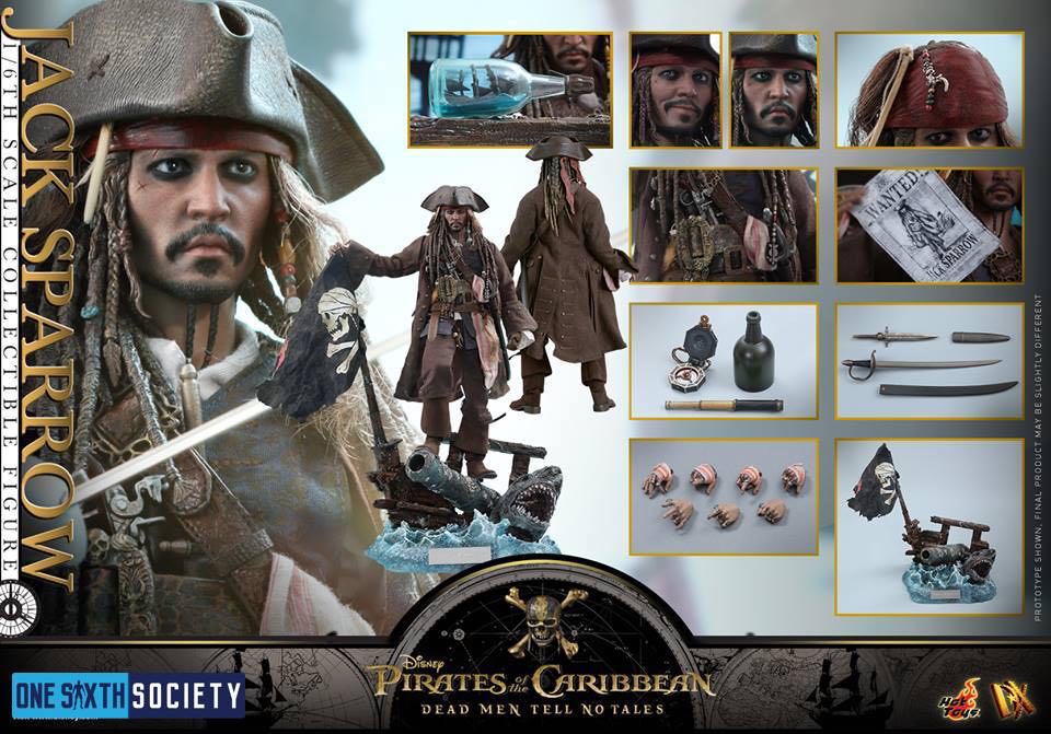 Jack Sparrow - Hot Toys (Pirates Of The Caribbean: Dead Men Tell No Tales) action figure collectible - Main Image 4