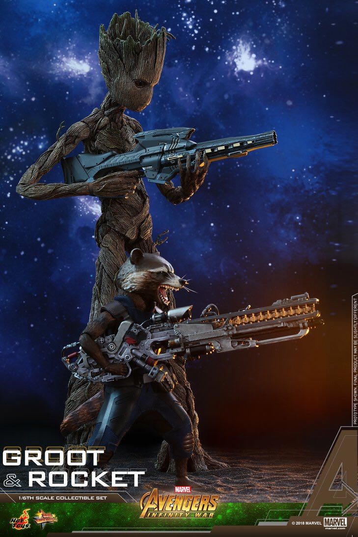 Rocket and Groot - Hot Toys (Avengers Infinity War) action figure collectible - Main Image 2