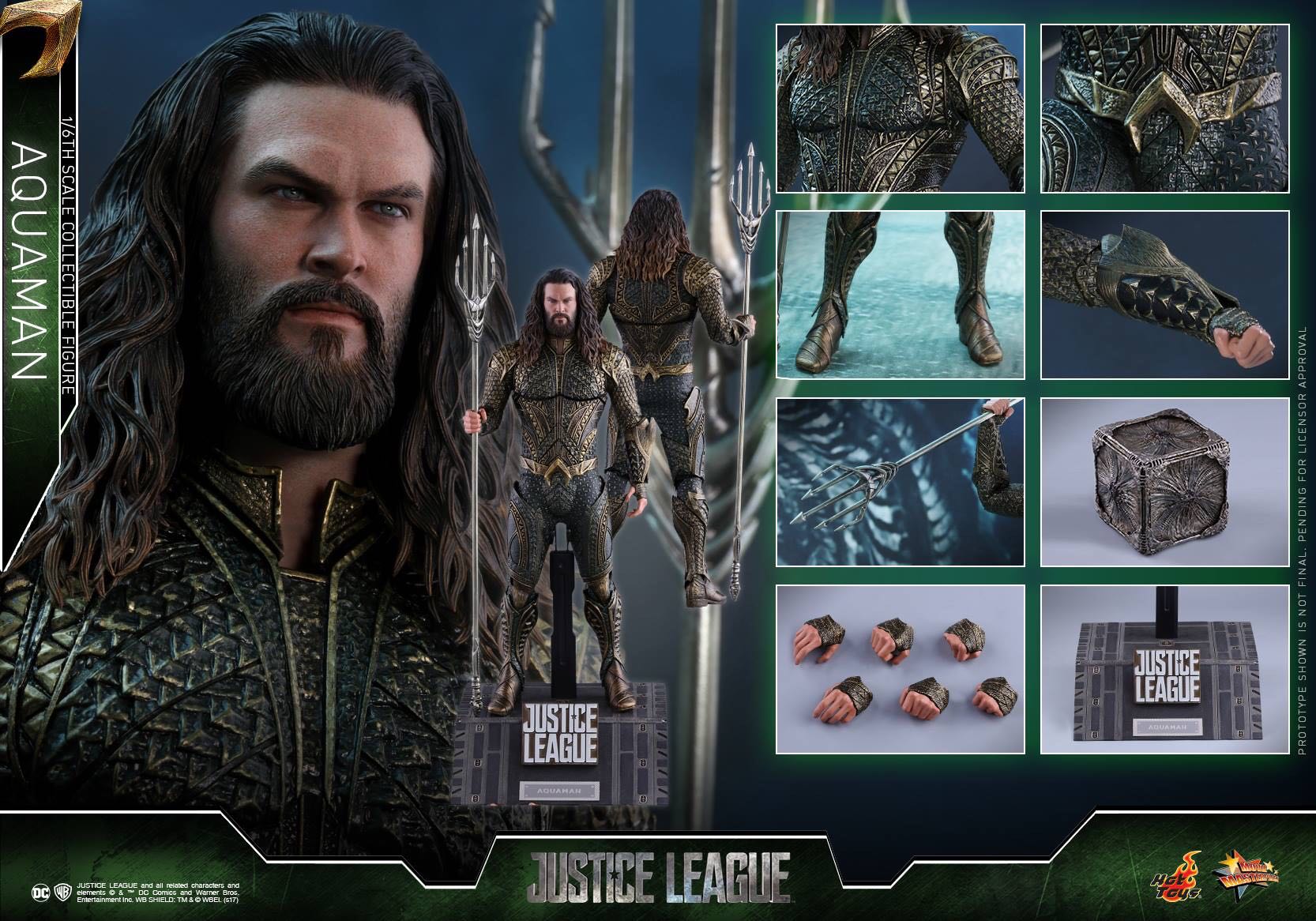 Aquaman - Hot Toys (Justice League) action figure collectible - Main Image 4