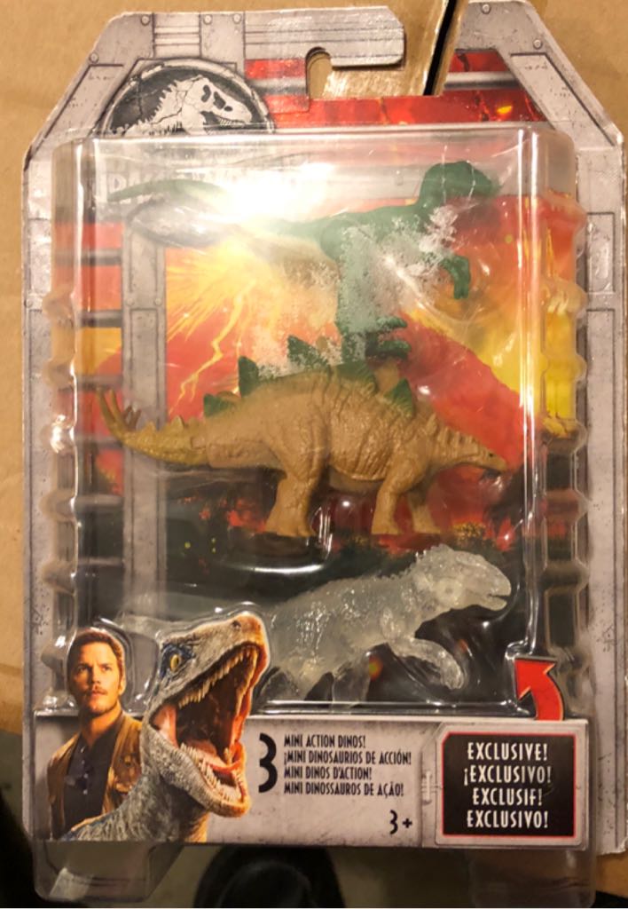 Stegosaurus, Velociraptor, & Indominus Rex - FPN73  (Jurassic World) action figure collectible [Barcode 887961613667] - Main Image 1