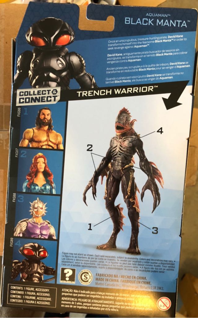 Black Manta - DC Mattel (DC Multiverse Aquaman) action figure collectible [Barcode 887961691092] - Main Image 2