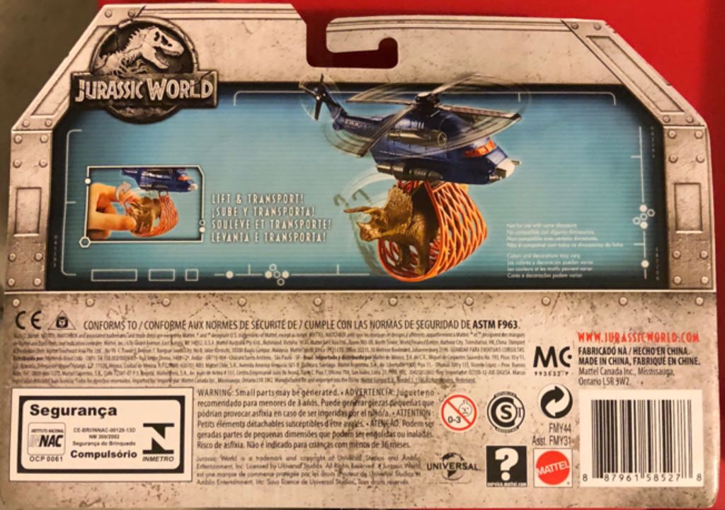 Tricera-copter - Mattel (Jurassic World) action figure collectible [Barcode 887961585278] - Main Image 2