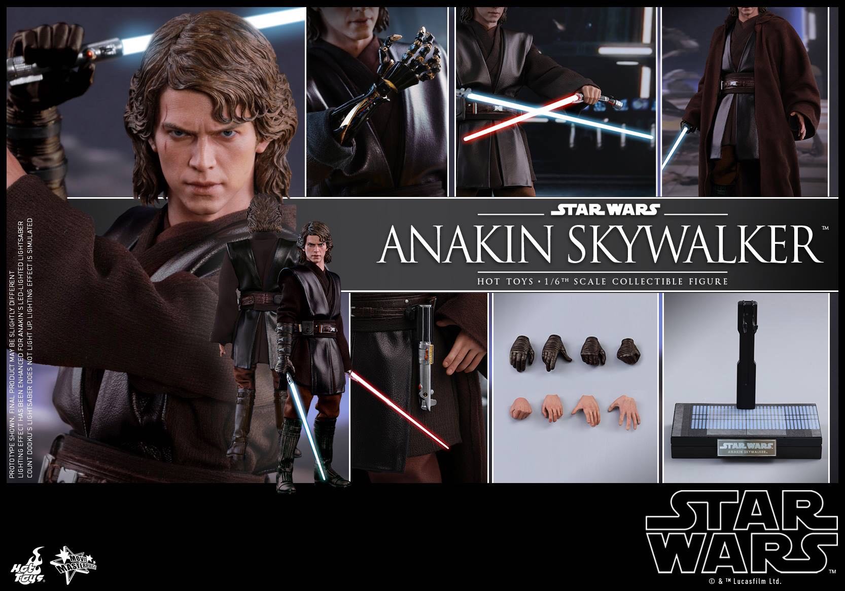 Anakin Skywalker (Dark Side) - Hot Toys (Star Wars Ep 3 RotS) action figure collectible - Main Image 4