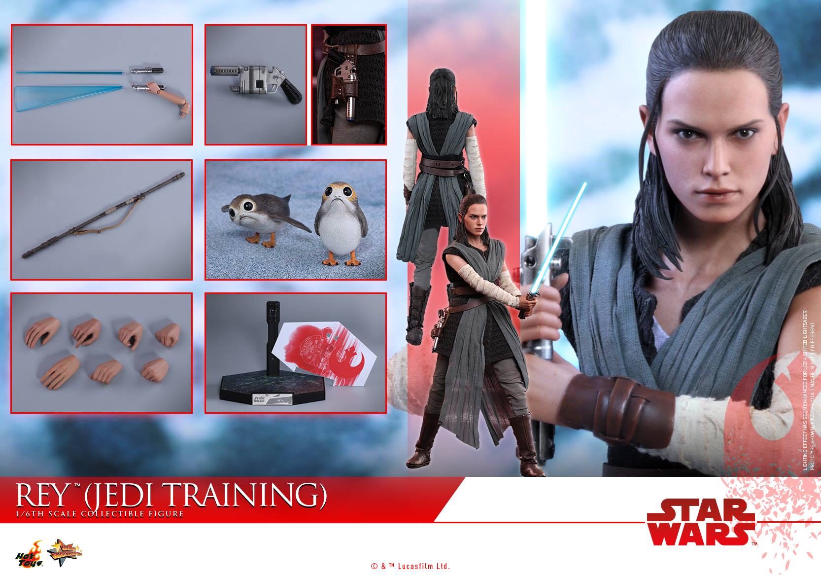 Rey - Hot Toys (Star Wars Ep 8 TLJ) action figure collectible - Main Image 4