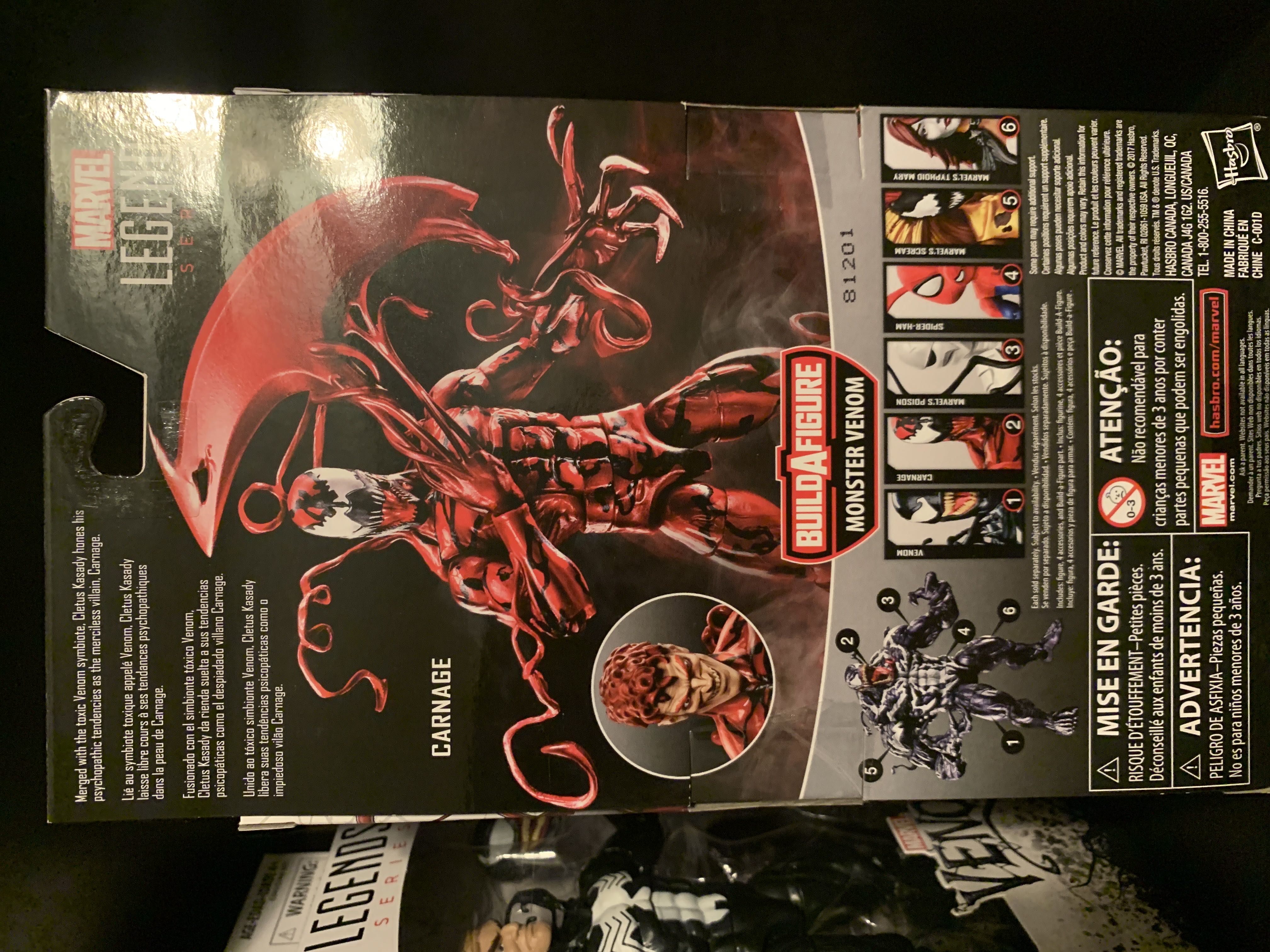 Carnage (KO) - Hasbro (Marvel Legends - BAF Monster Venom) action figure collectible [Barcode 630509713592] - Main Image 2