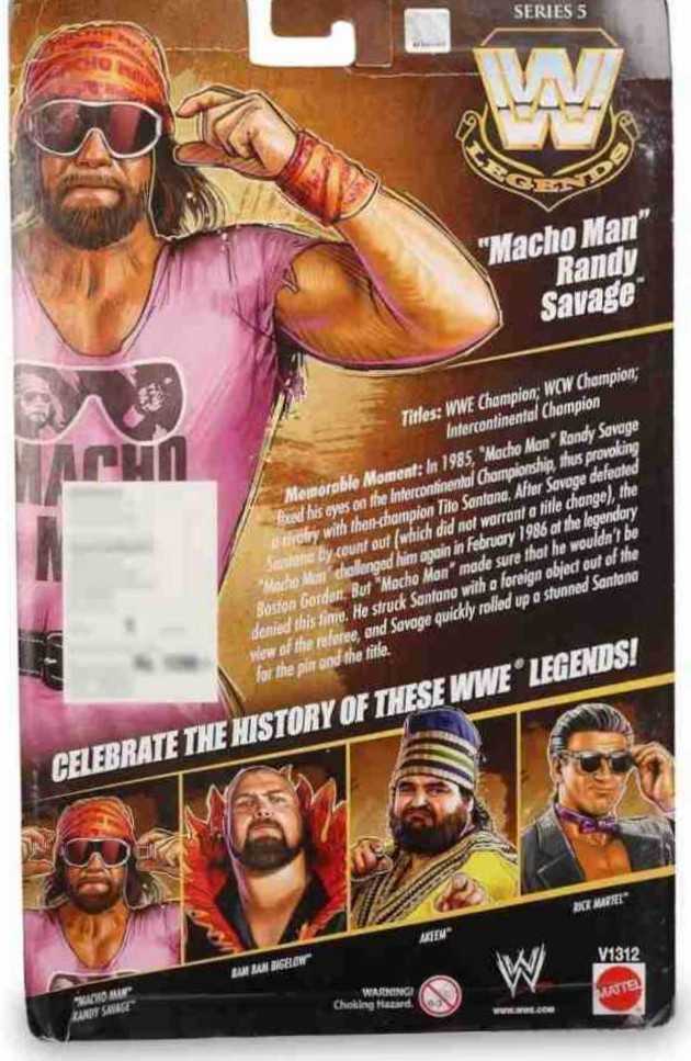 Macho Man Randy Savage - Mattel (WWE Legends) action figure collectible [Barcode 027084952728] - Main Image 2