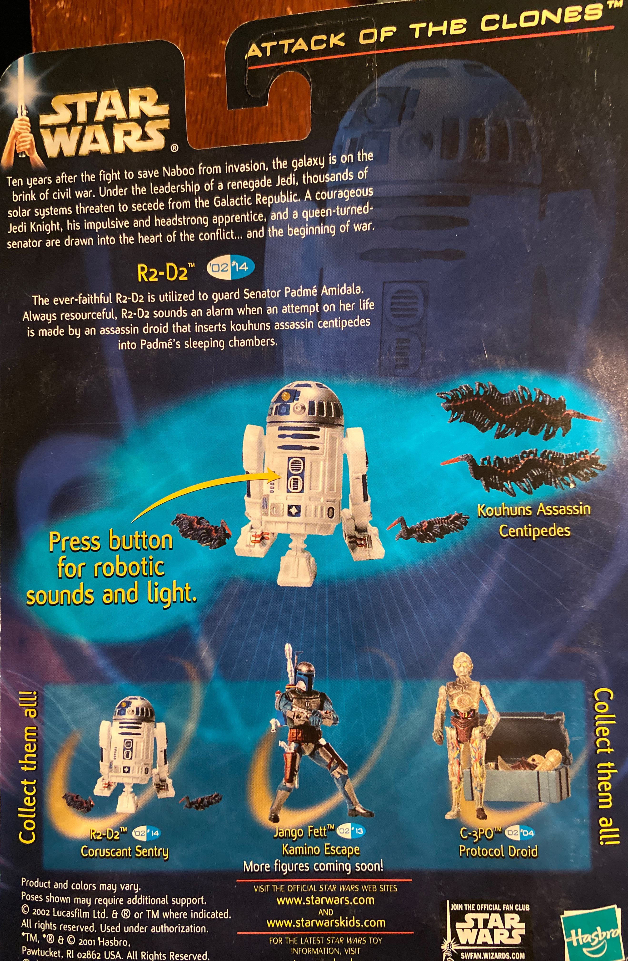 R2-D2 (Coruscant Sentry) - Hasbro (Attack Of The Clones) action figure collectible [Barcode 076930846452] - Main Image 2