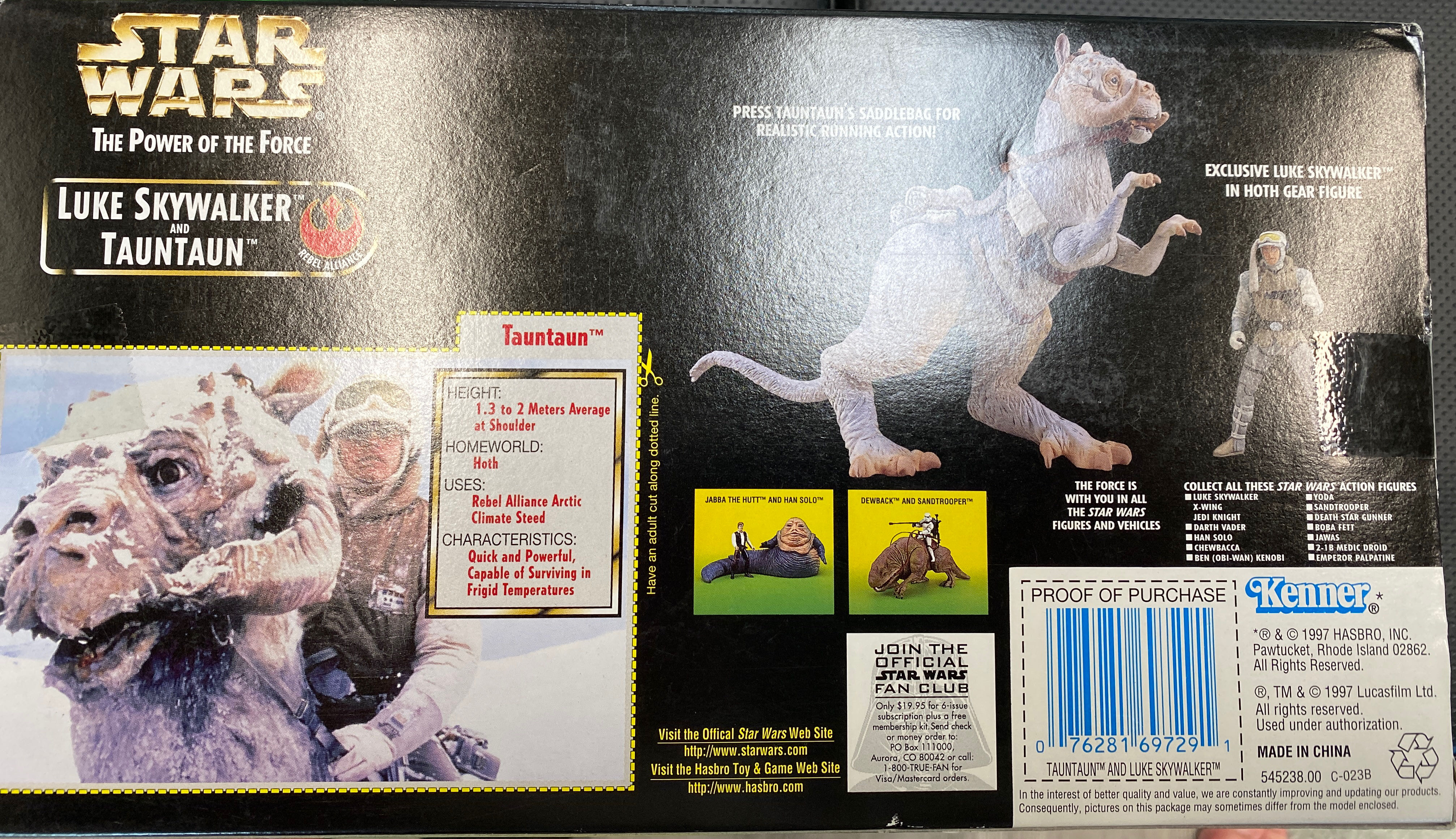 Luke Skywalker & Tauntaun - Hasbro / Kenner (Star Wars) action figure collectible [Barcode 076281697291] - Main Image 2