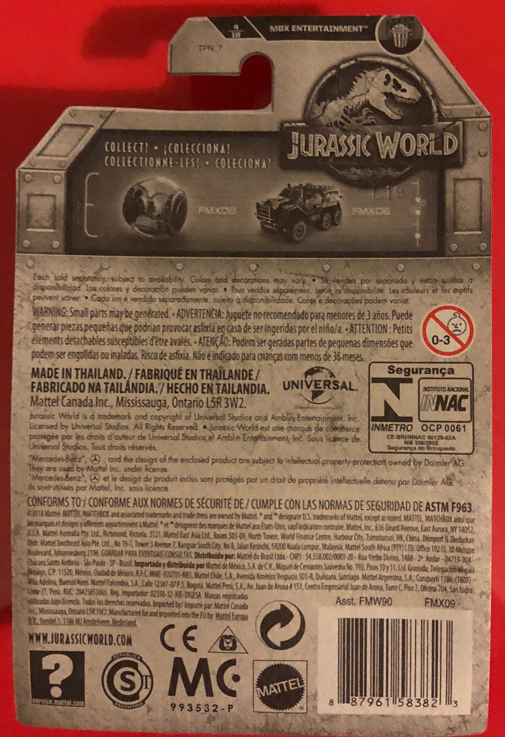 Mercedes-Benz Unimog U 5020 - Matchbox / Mattel (Jurassic World Vehiculos) action figure collectible [Barcode 887961583823] - Main Image 2