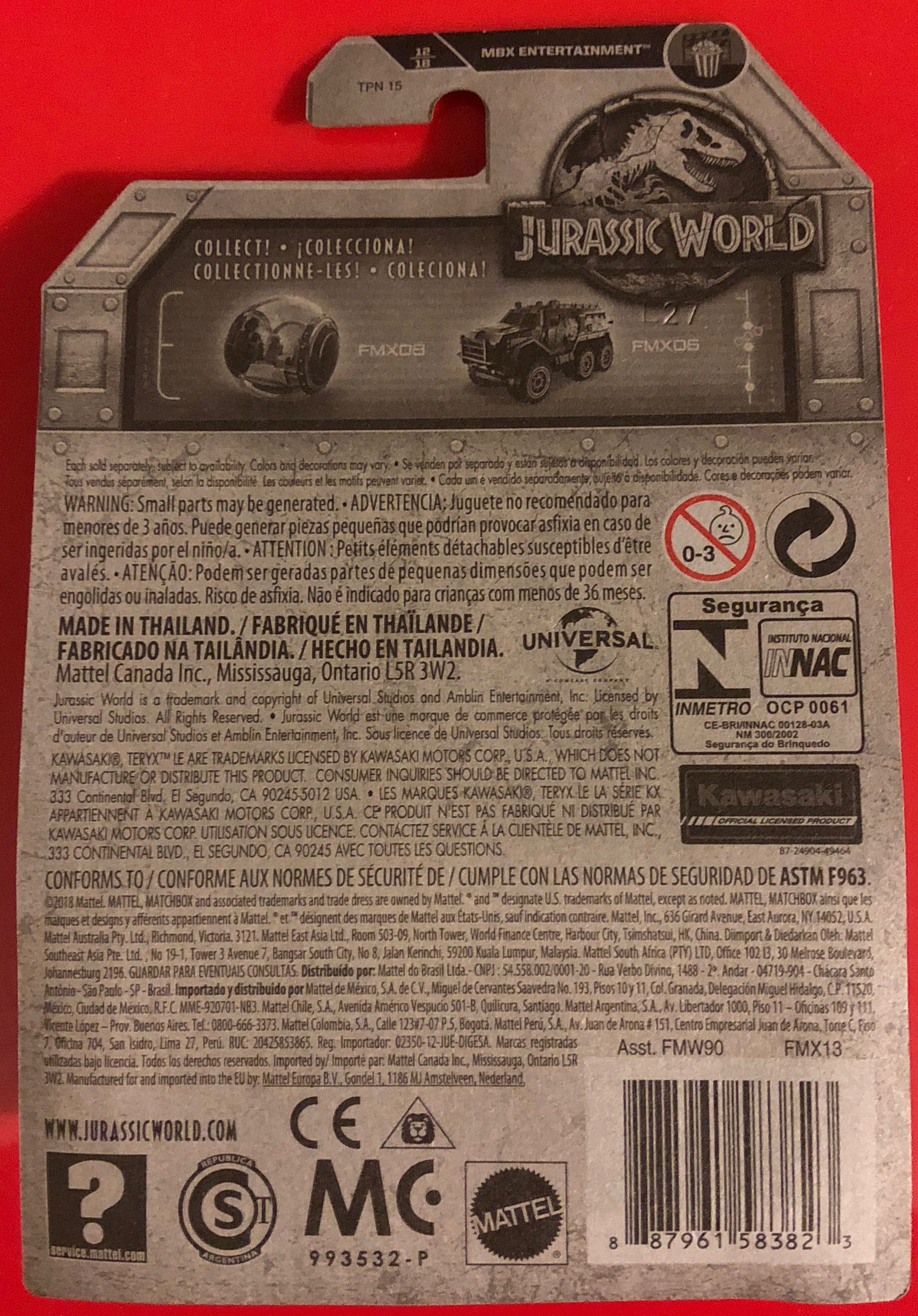 Kawasaki Brute Force 750 - Mattel (Jurassic World) action figure collectible [Barcode 887961583823] - Main Image 2
