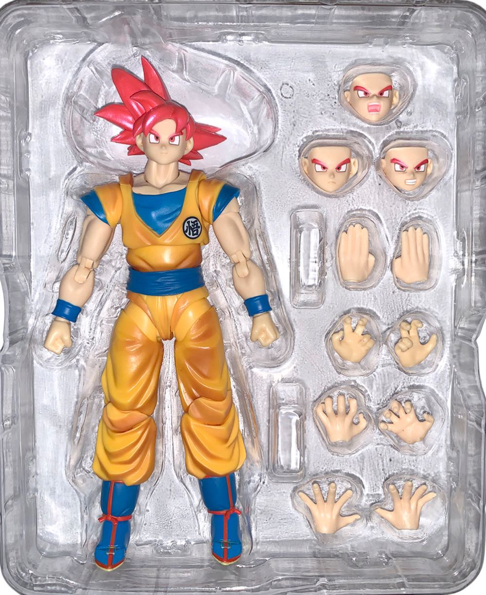 GOKU - SUPER SAIYAN GOD - Tamashii Nations - Bandai (Dragon Ball Super) action figure collectible [Barcode 4549660175643] - Main Image 4