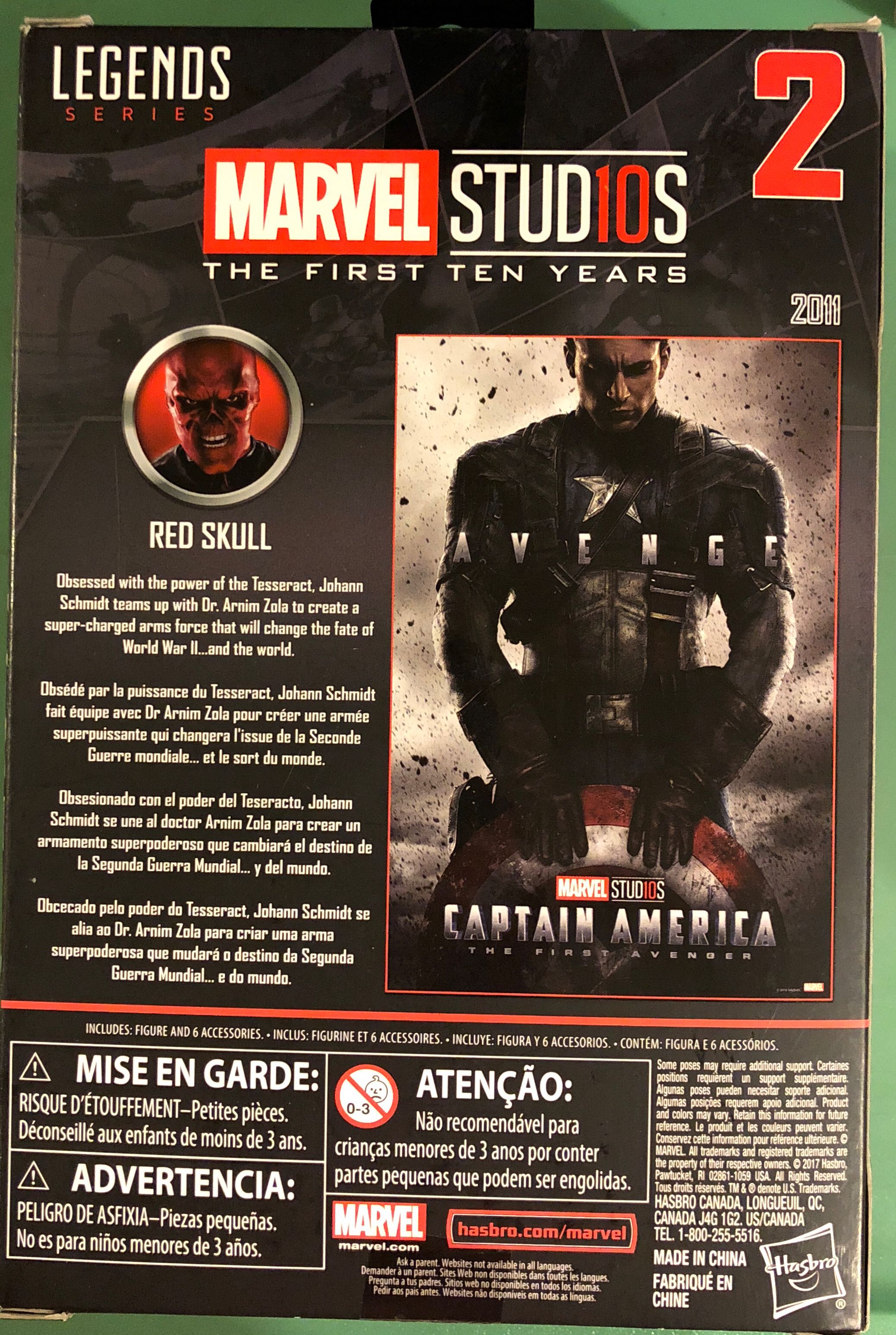 Red Skull - Hasbro (Marvel Studios The First Ten Years) action figure collectible [Barcode 630509682270] - Main Image 2