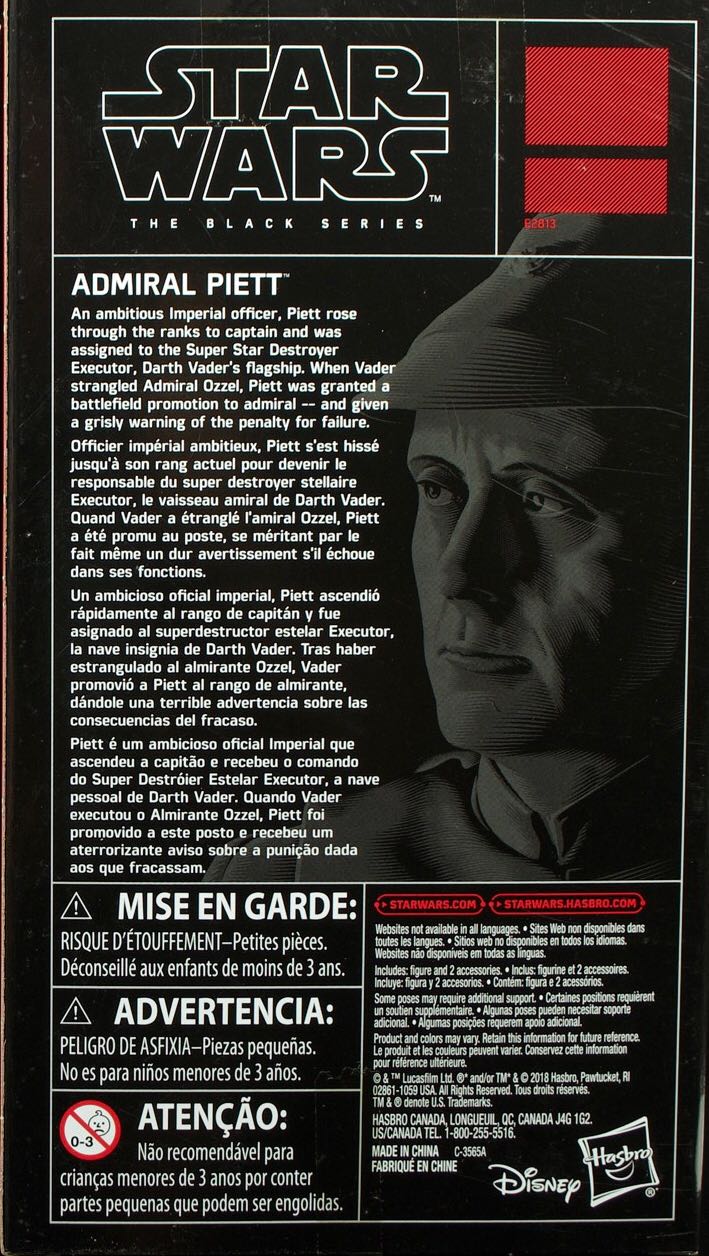 Admiral Piett Episode V ESB - Hasbro (Star Wars The Black Series 6”) action figure collectible - Main Image 3