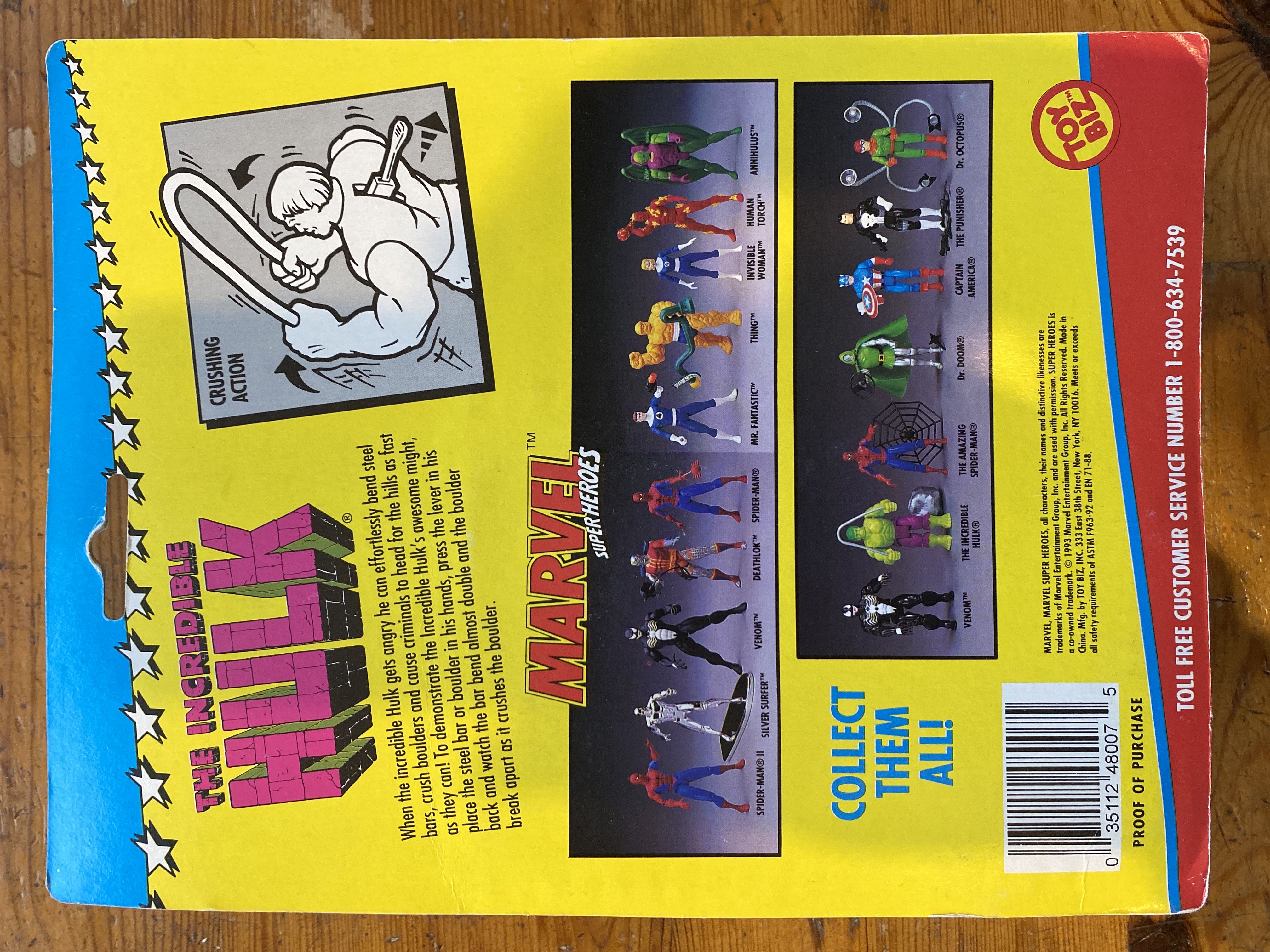 The Incredible Hulk - Toy Biz (Marvel Comics) action figure collectible [Barcode 035112480075] - Main Image 2