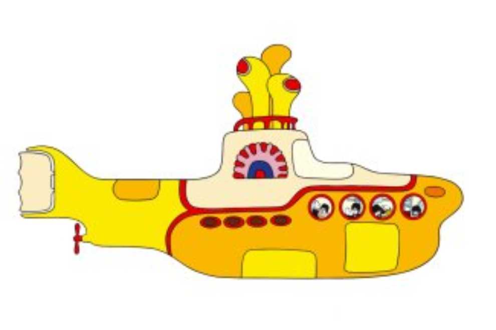 The Yellow Submarine  (Hot Wheels - Retro Entertainment) action figure collectible [Barcode 887961556001] - Main Image 2