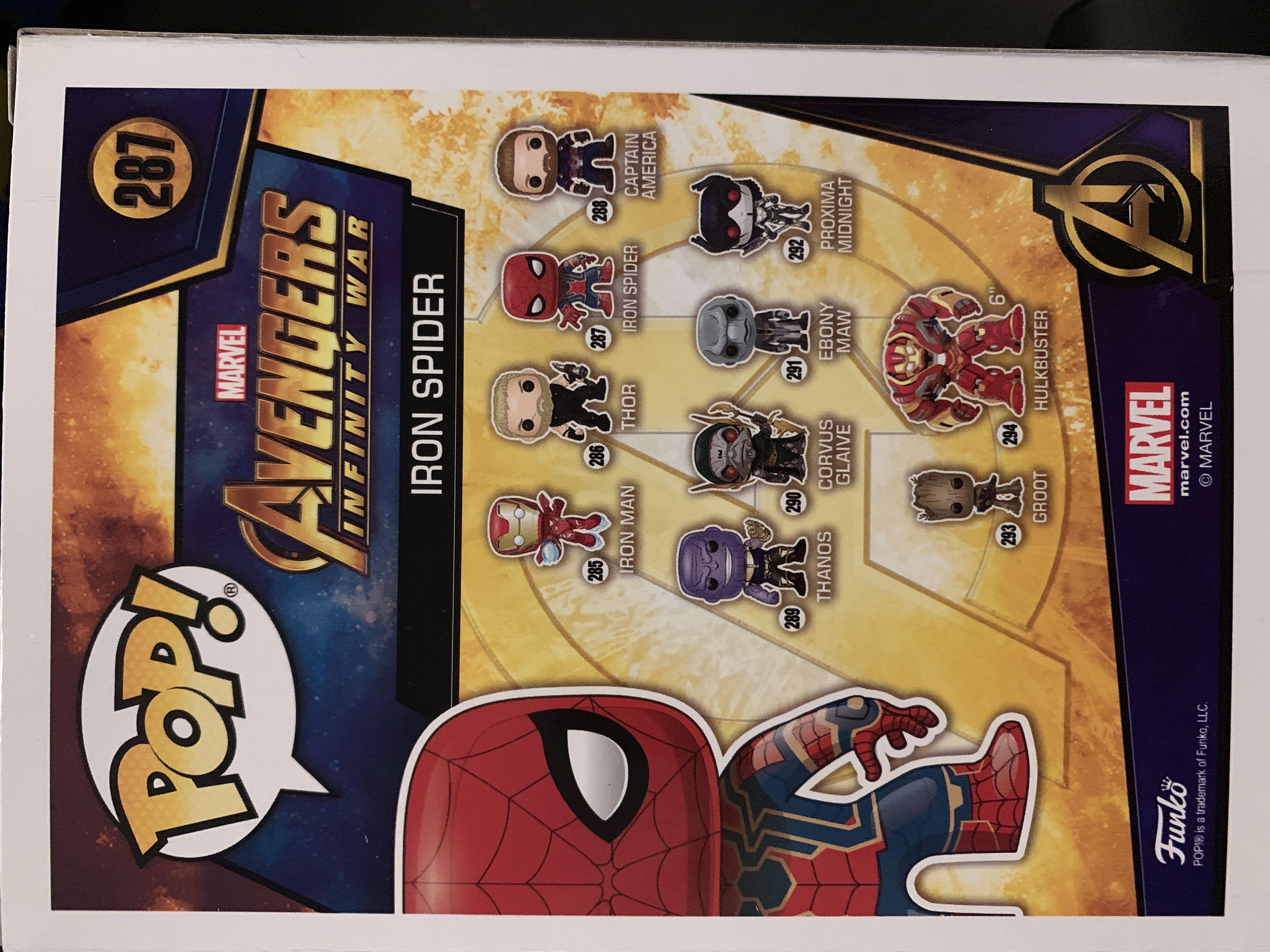 Spider-man Iron Spider (Avengers Infinity War) 287  action figure collectible [Barcode 889698264655] - Main Image 2