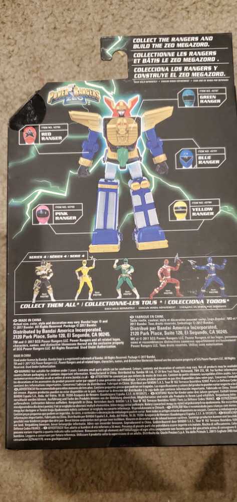 Power Rangers Legacy Action Figures - Zeo: Green - Bandai (Build A Megazord) action figure collectible [Barcode 045557437879] - Main Image 2