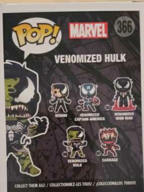 #366 Venomized Hulk - Funko (Funko Pops) action figure collectible [Barcode 889698326902] - Main Image 3
