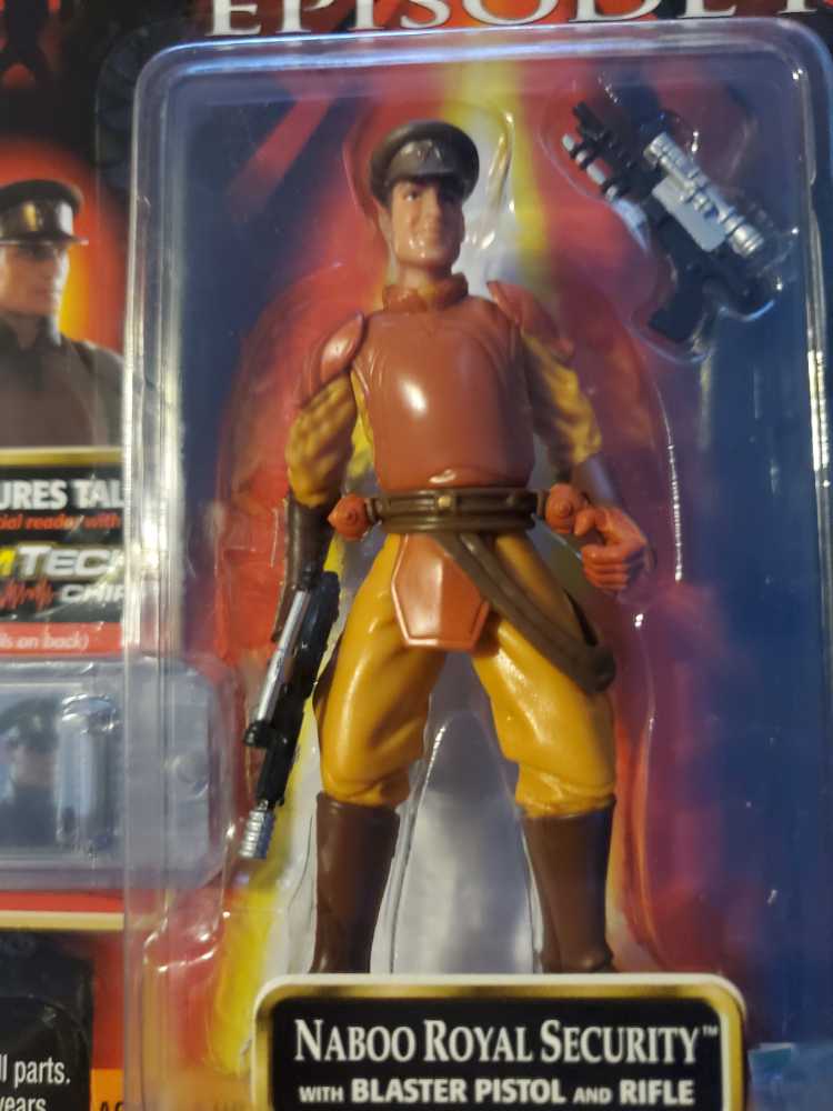 Naboo Royal Security w/ Blaster Pistol and Rifle - Hasbro (Episode 1 (commtech Chip)) action figure collectible [Barcode 076281840796] - Main Image 4