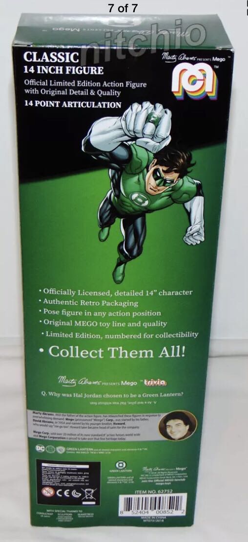 Green Lantern Mego - Mego (Green Lantern) action figure collectible [Barcode 852404008522] - Main Image 4