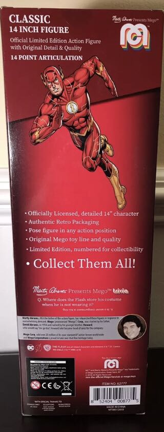 The Flash (Classic) - MEGO Corp. (World’s Greatest Mego Heroes!) action figure collectible [Barcode 852404008775] - Main Image 3