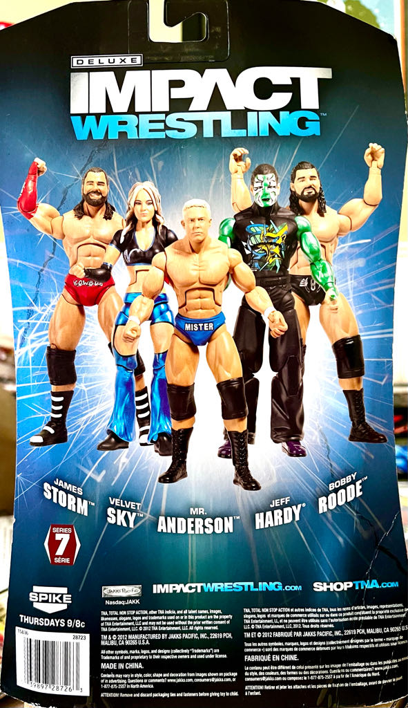 Jeff Hardy (Deluxe Impact 7) - Jakks Pacific (Deluxe Impact Wrestling Series 7) action figure collectible [Barcode 039897287263] - Main Image 2